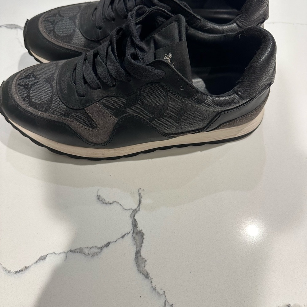 COACH Black Leather Men's Shoes - Picture 3 of 9